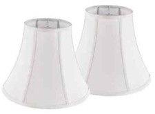 Creme White Bell Lamp Shades Set of 2 Medium Lamp Shade 13IN 2 PACK Cream
