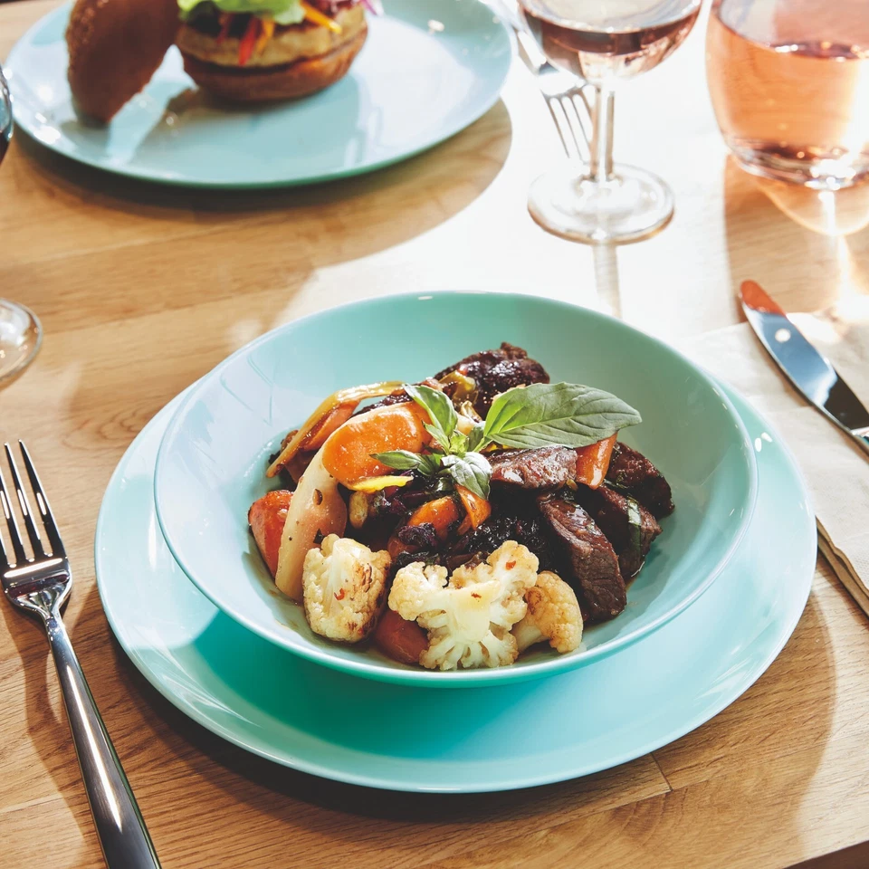 SET 18 PIATTI DIWALI LIGHT TURQUOISE LUMINARC - SERVIZIO IN VETRO TEMPERATO - Immagine 2 di 2