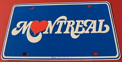 Love Montreal Canada Booster License Plate