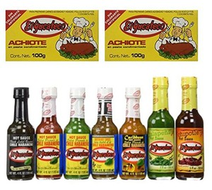 El Yucateco Hot Sauce Variety 7 Pack 2 Achiote Pastes