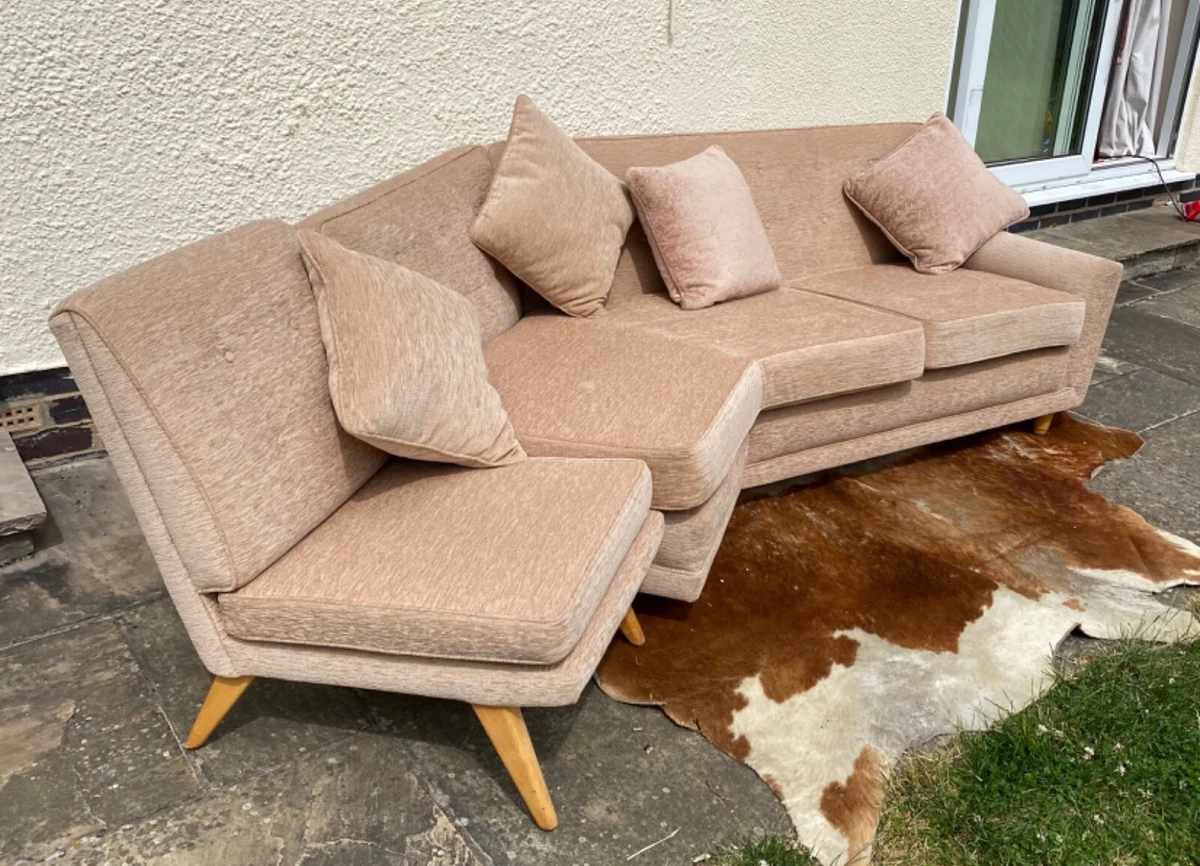 Danish Mid Century Corner Sofa And Easy