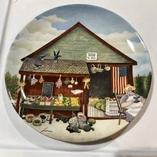 Lowell Herrero Plate-1986-Country Store, Market Place, Beautiful-Vandor- Vintage