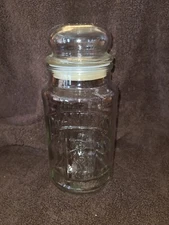 1981 Planters Peanuts 75th Anniversary Glass Collector Jar Vintage 