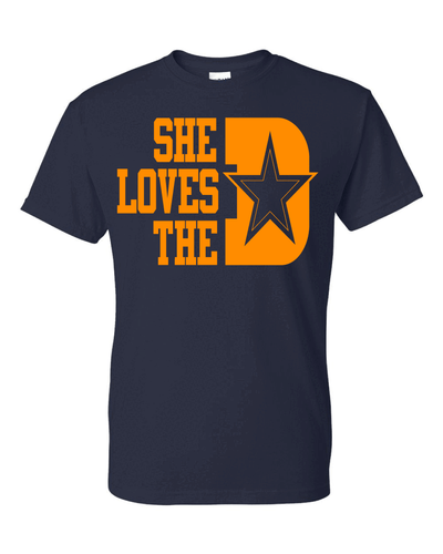 Dallas Cowboys She Loves The D T-Shirt All Colors + Sizes S-5XL & Youth Kids - Picture 15 of 30