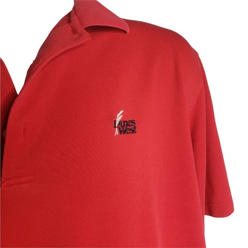 Men's Golf Polo Dunes West Course Ocean Red Shirt Large Summer - Picture 3 of 11