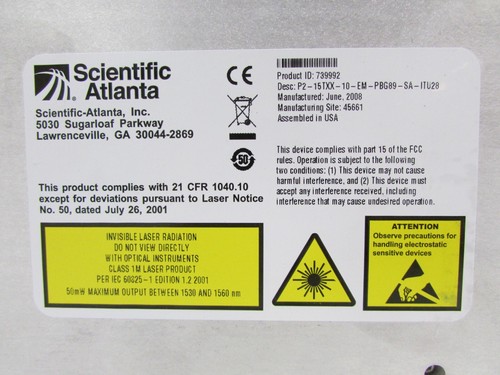 Scientific Atlanta (Cisco) 739992 P2-15TXX-10-EM-PBG89-SA-ITU28 Prisma II - Imagen 4 de 4