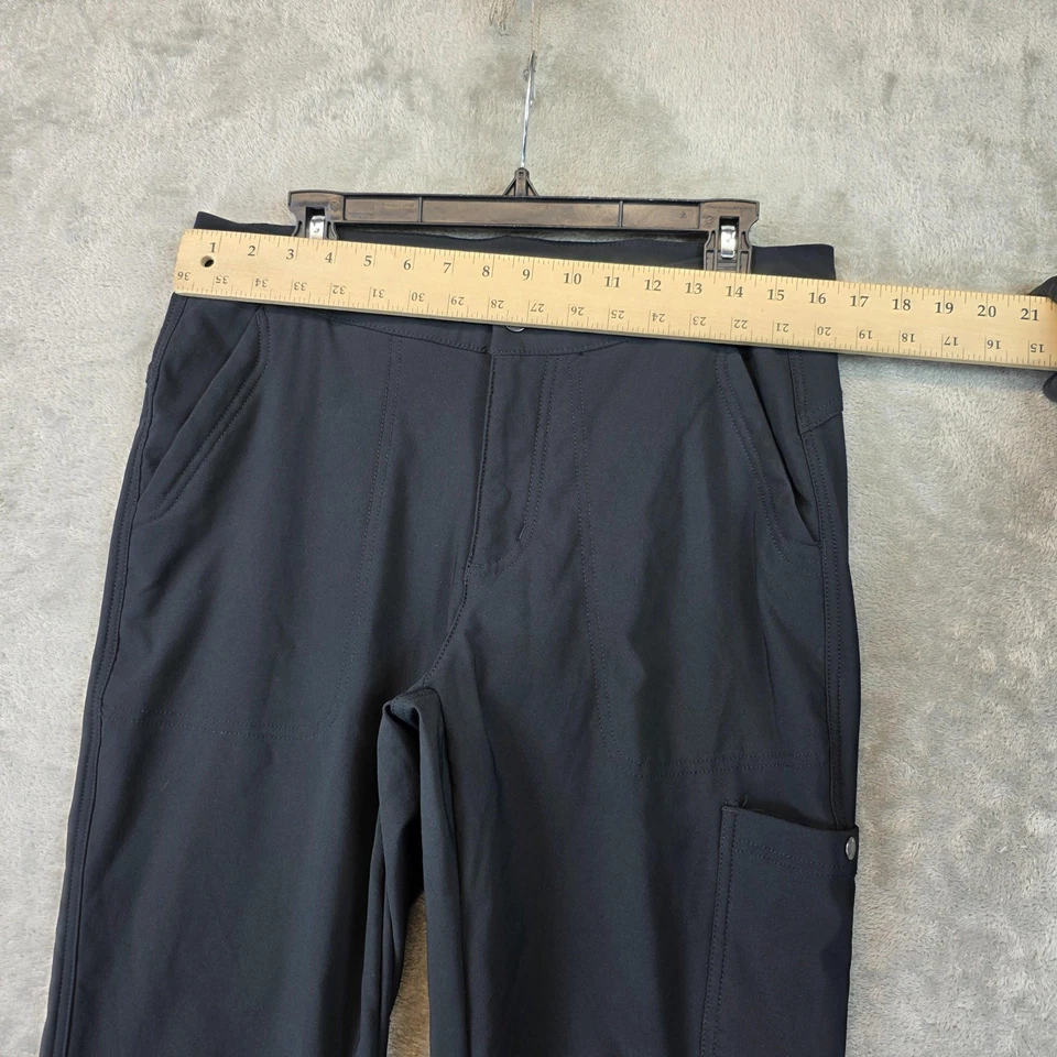 Columbia Pants Womens 12 Black Fleece Lined Softshell Hiking Stretch Zip Fly - Image 2 of 4