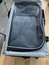 WAKYEU Medium Gray Mesh Canvas Carrier for Guinea Pig Hamster Ferret Chinchilla