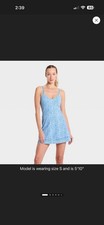 Target Athletic Ladder Trim Dress Active Sky Blue- All In Motion Size Medium NWT