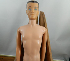 Vintage Ken Doll Brunette Painted Hair 1960s Mattel Barbie READ As Is for Repair