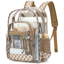 Clear Backpack for School Girls Boys, Heavy Duty Transparent Backpack See-Thr...
