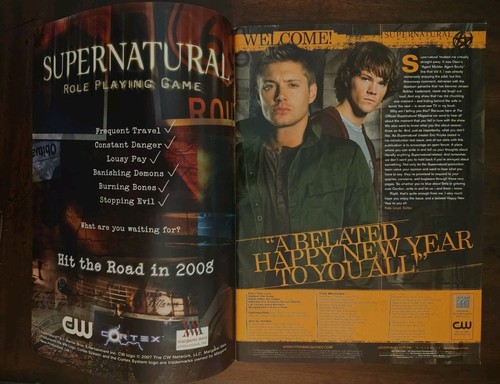 JENSEN ACKLES JARED PADALECKI SUPERNATURAL Feb/Mar 2008 #2 W/POSTER - Picture 7 of 13