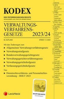 KODEX Verwaltungsverfahrensgesetze (AVG) 2023/24 - inkl.... | Buch | Zustand gut