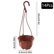 Pot de fleurs portable cha?ne panier �� plantes flux d'air balcon d��coration b