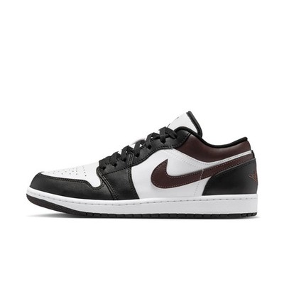 Nike Air Jordan 1 Low White Black Brown Freizeitschuhe | IO3393-010