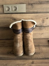 UGG Damen Stiefel Cognac Leder Wildleder Mega Bequeme Winterschuhe 41-41,5 26,5c