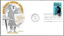 Prevent Drug Abuse 1971 First Day Of Issue Cover FDC