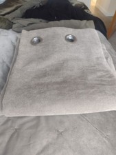 Next Light Silver Chenille Lined Eyelet Curtains 167x182