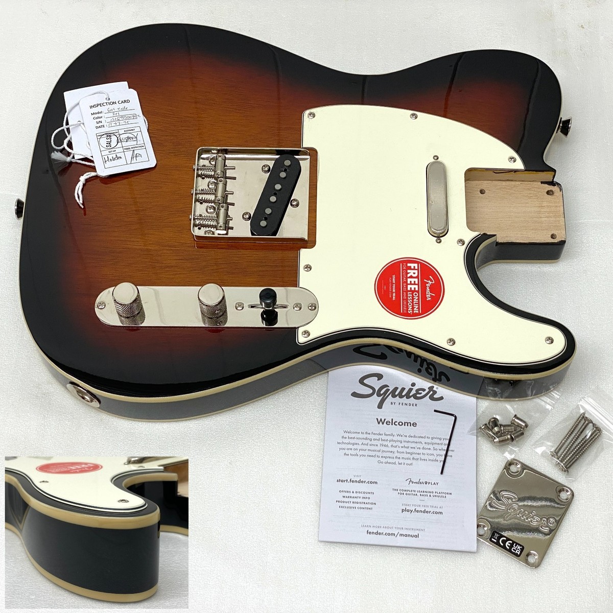 極美品 カスタム Fender Squier Classic Vibe 60s Genuine FULL THICKNESS Classic Vibe Fender Squier 60's CUSTOM TELE