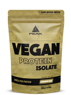Peak Performance Vegan Protein Isolate, 750 g Beutel, Cinnamon Roll