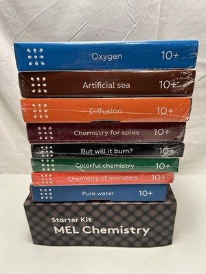 Mel Chemistry 7 Kits NEW SEALED. Starter Kit & 1 Project Kit New Open Homeschool