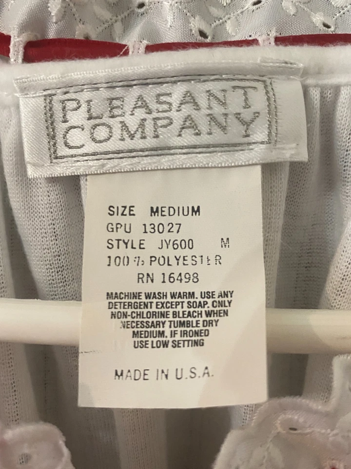 Camisón American Girl Josefina Pleasant Co. "Vístete como tu muñeca" para niña M Foto 4 de 4