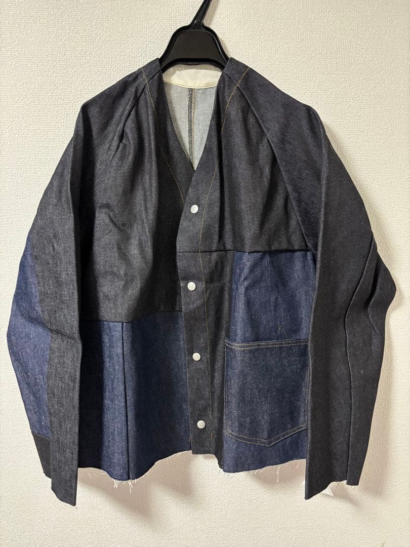 Thrifty Look Upcycled Engineer Jacket Patchwork D… - image 10