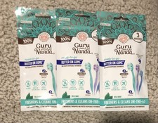 Guru Nanda Travel Toothbrush Pre-pasted With Tooth Pick 3 per pack Set of 3