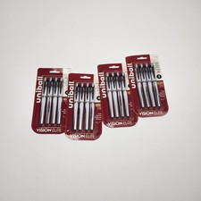 16 uni-ball Vision Elite Rollerball Pens Bold 0.8mm Black Ink 4 Packs Of 4 New