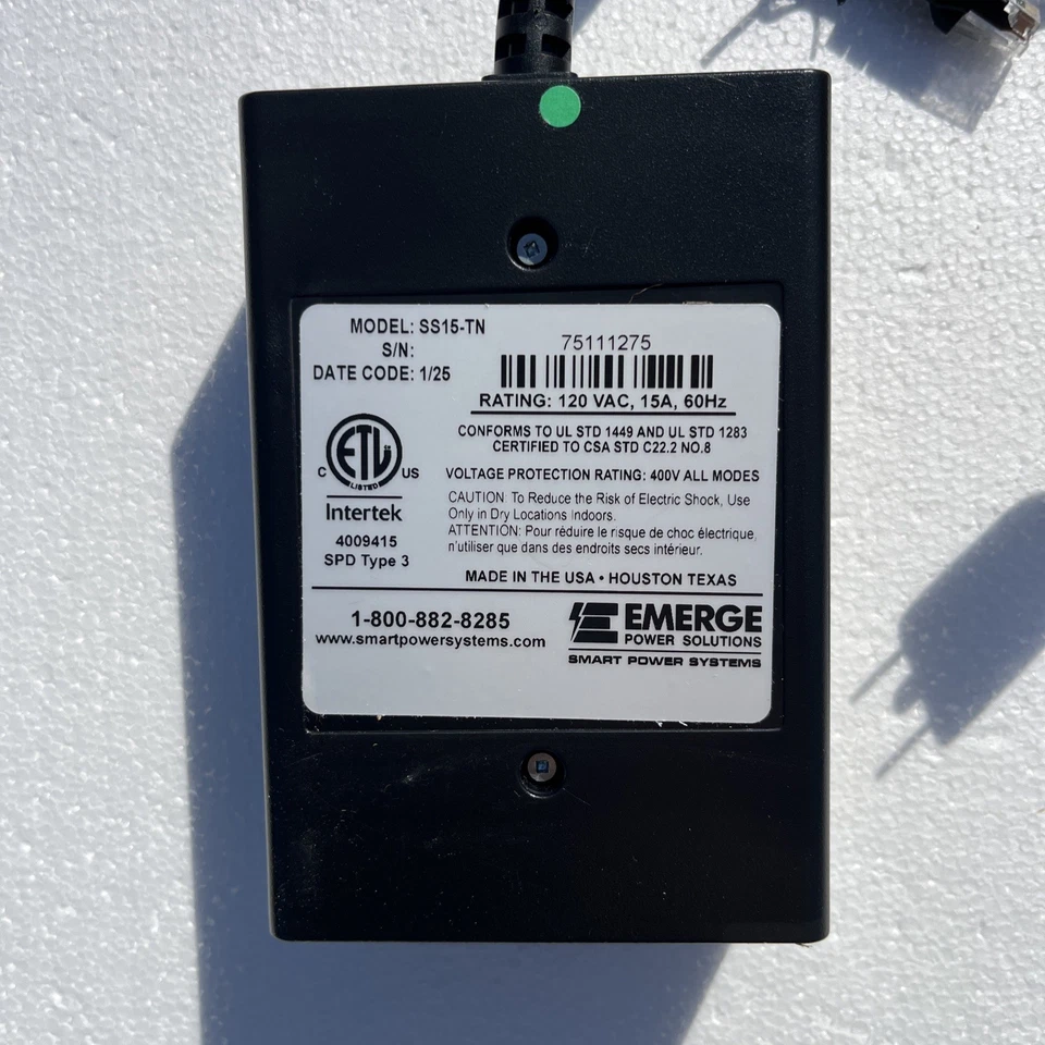 Emerge Power Solutions SMARTSURGE Surge Protector SS15-TN - Image 2 of 4