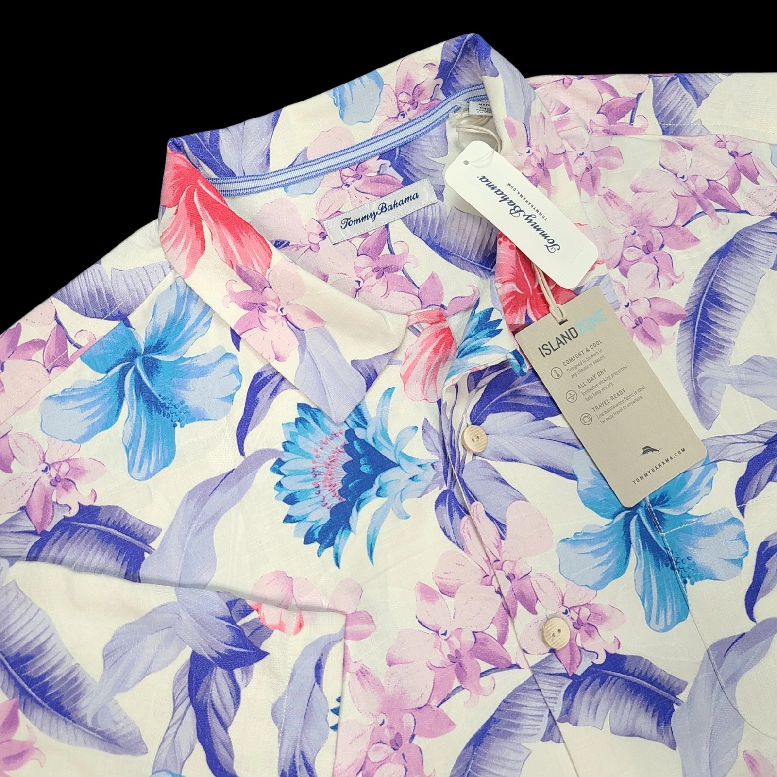 Tommy Bahama Mens XLT 2XLB 3XLB 3XLT Silk Blend Shirt Short Sleeve Floral Island
Opens in a new wind