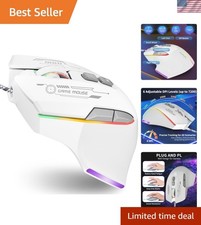 Versatile Wired Gaming Mouse with 7 Programmable Buttons and Soundless Operation