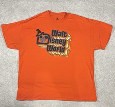 Walt Disney World Parks Halloween Witch Logo Orange Adult Shirt XL