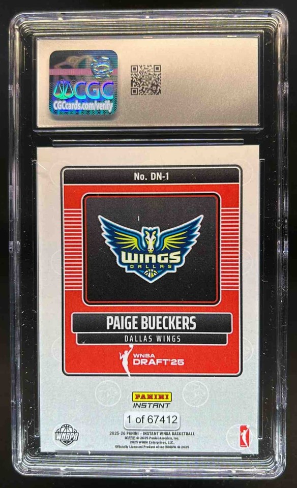 2025 Panini Instant WNBA #DN-1 PAIGE BUECKERS DRAFT NIGHT ROOKIE - Foto 8