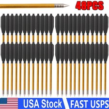 48Pcs 6.5" Pistol Crossbow Bolts Aluminium Arrows Broadhead Hunting Mini Archery
