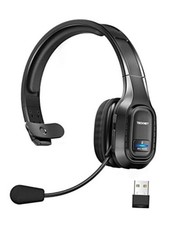 Trucker Bluetooth Headset, Trucker Bluetooth Headphones with Microphone Black