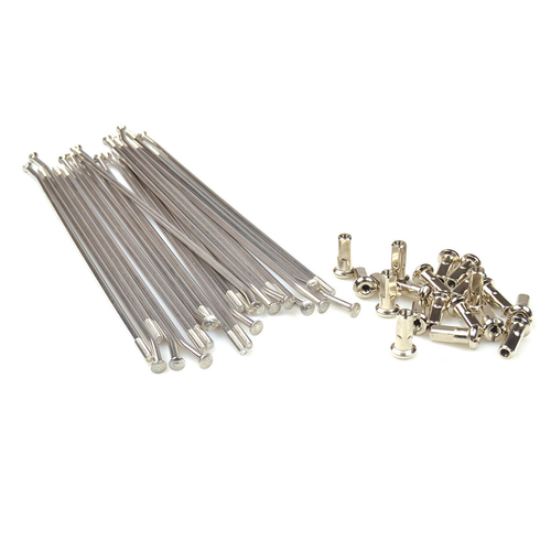 34870-compatible con KTM 300 EXC TPI 300 2018-2023 Juego de radios plata para ll - Imagen 1 de 1