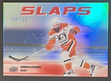 2025-26 Upper Deck Series 2 Slaps Red 184/199 Radko Gudas #SL-8 Anaheim Ducks