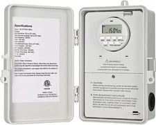 DEWENWILS Pool Pump Timer, Digital Timer Box,7-Day 20 ON/Off Programmable Timer