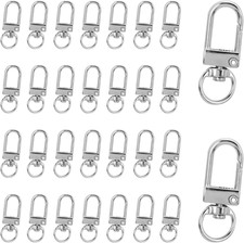 30Pcs Lobster Claw Clasps Keychain Hooks, Swivel Snap Clips for DIY Jewelry Maki