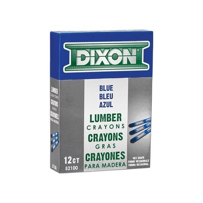 Industrial Lumber Crayons, Blue, 12 Count