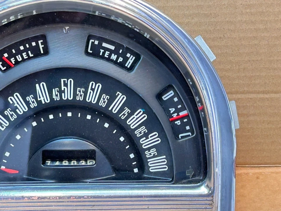 1952 53 medidores de painel de instrumentos Ford Crestline Customline Sunliner - Imagem 3 de 4