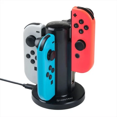 4 Joy-Con Charger, USB Charging Stand Dock Station for Nintendo Switch & OLED