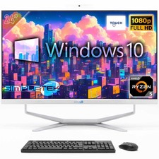 PC All IN One 24 " FHD Touchscreen WIN10 32GB 2TB AMD Ryzen 5 Fixed Webcam 2K