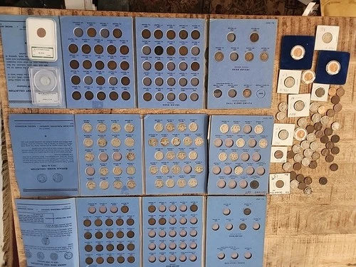 Huge Coin Collection LOT Indian Head Cent Penny Wheat Buffalo nickel Set Book