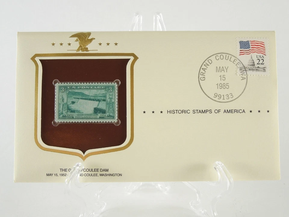 Grand Coulee Dam 1952 Stamp Historic Stamps America Commemorative Cover MNH  - Image 2 of 4