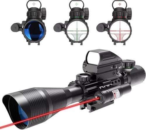 4-12X50 Red/Green illuminated Mil-dot Scope with Holographic Sight & Laser Sight - Picture 21 of 22