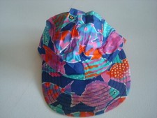 FISH USA MADE 90S SCRIPT strapback DEADSTOCK HAT CAP VINTAGE E1