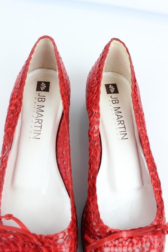 JB MARTIN ballerines cuir tressé rouge T 36 TBE - Bild 10 von 13
