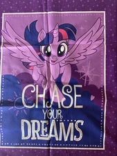 Large Twilight Sparkle Pillow for bed, My Little Pony, washable purple cotton